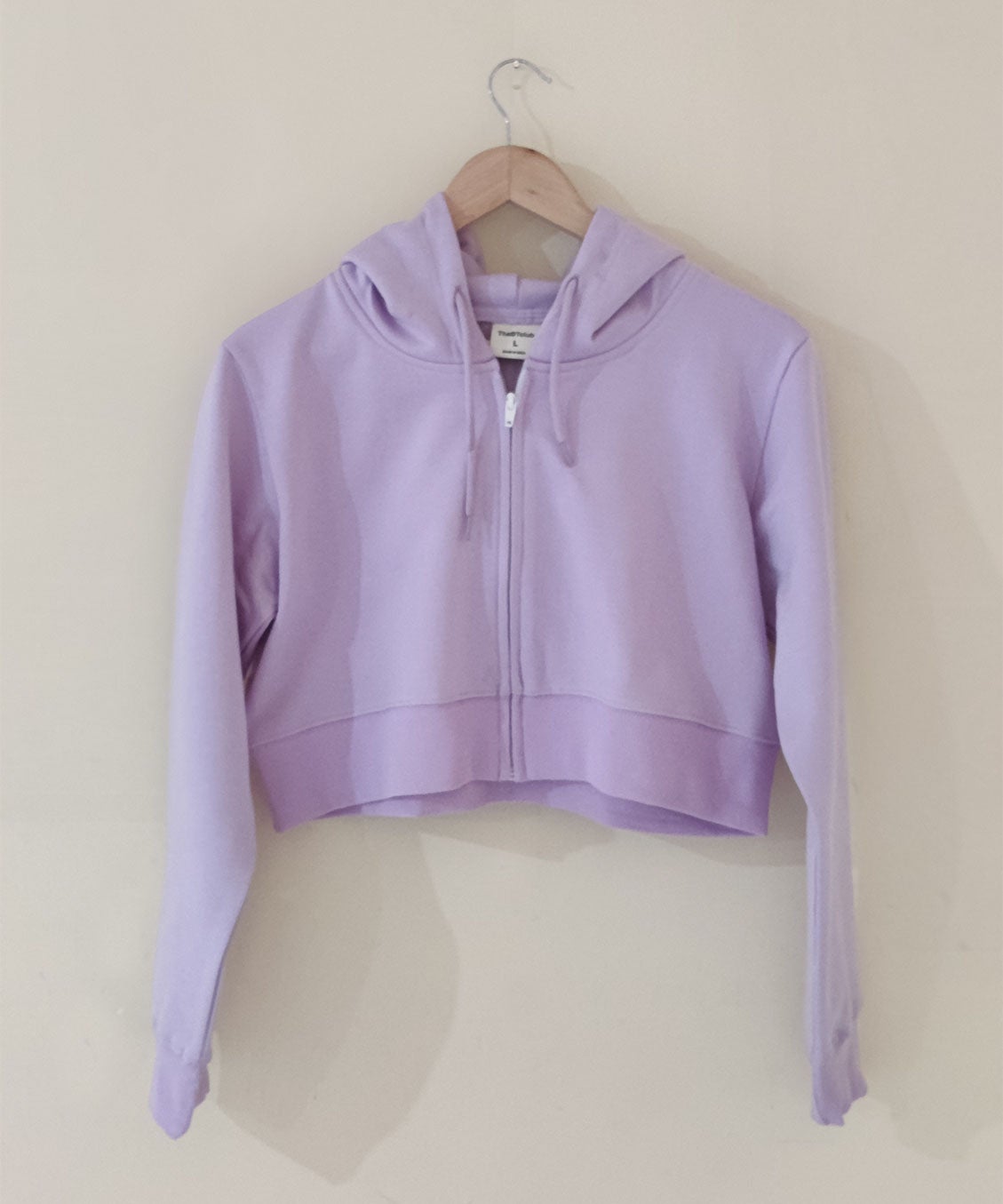 Purple on sale cropped sweatshirt