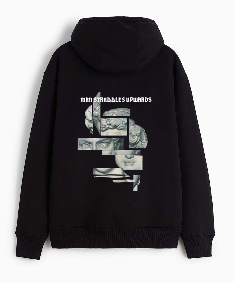 Man struggle upwards-Hooded Sweatshirt