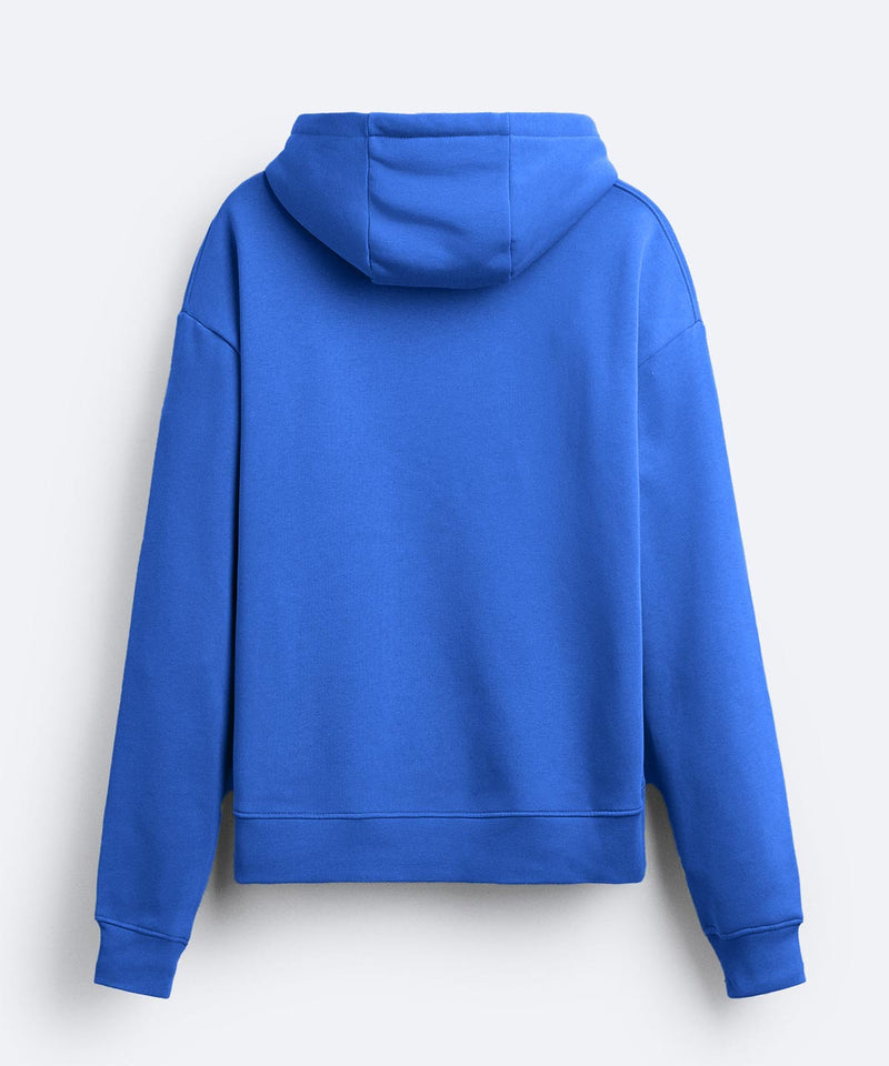 Royal Blue -  Basic  Hooded Sweatshirt