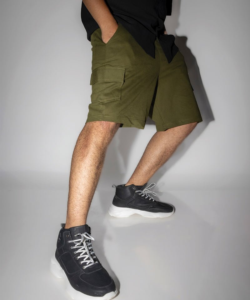 Cargo Shorts-Olive green