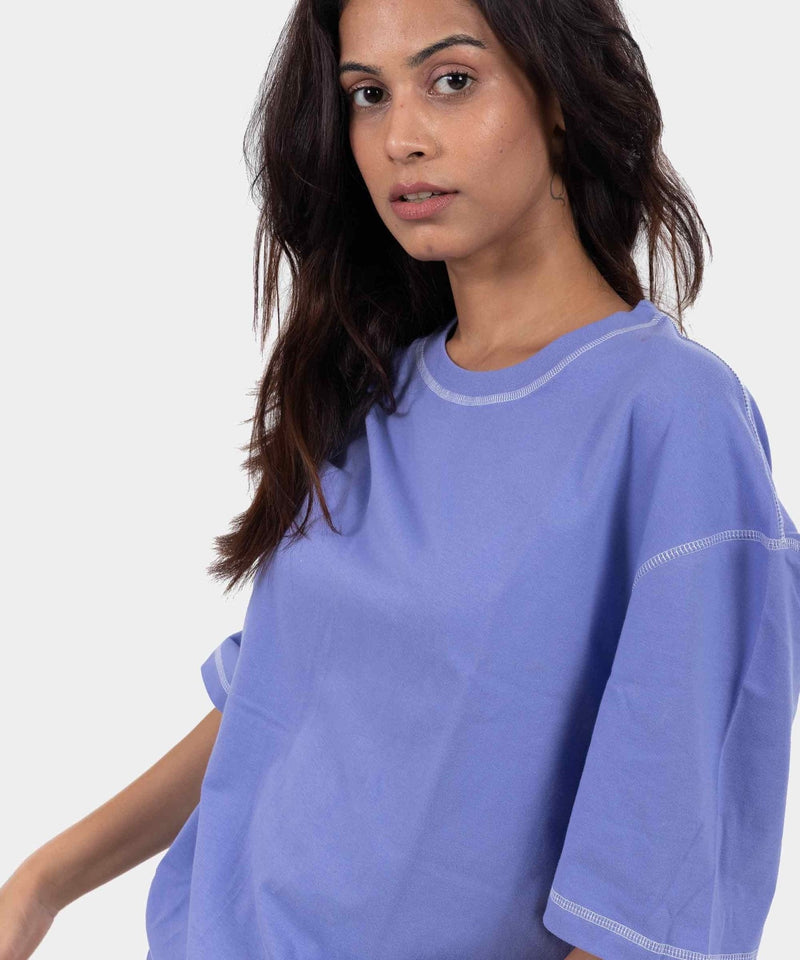 Light purple - Inside-Out Oversized T-shirt