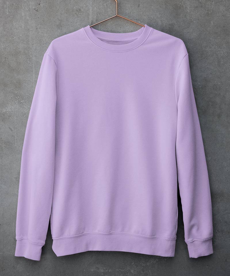 Ivory melange Basic sweatshirt in single-colour fabric - Buy